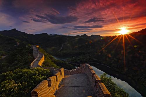 Surrounding environment, Huanghuacheng Water. Great Wall Derunju Guesthouse in Huairou District