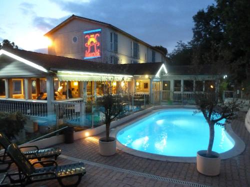 Swimming pool, Hotel & Restaurant Heliotel in Marie-Therese