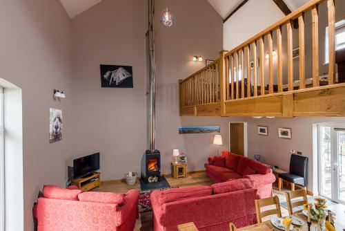 共用Lounge/電視區, Kidwelly Farm Cottage in 基德韋利