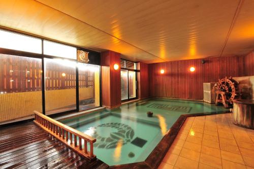 Hot spring bath, Kusatsu Onsen Daitokan in Kusatsu