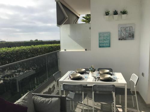 Balcony/terrace, Appartement Blanca Beach in Sidi Rahal