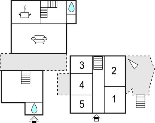 Stāva plāns, Nice Home In Sirevag With Kitchen in Sirevag