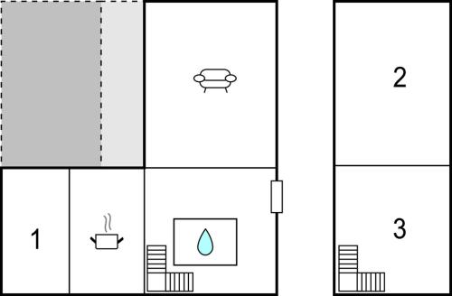 Plan de l'étage, Three-Bedroom Holiday Home In Borgholm in Kopingsvik