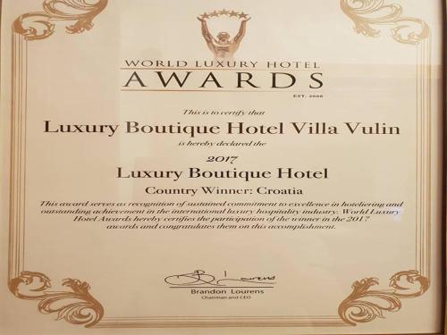 Luxury Boutique Hotel Villa Vulin