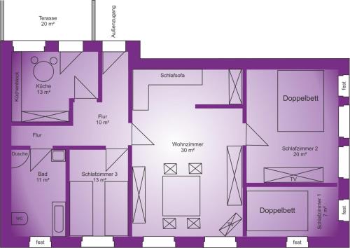 Three-Bedroom Apartment