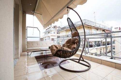 Erkély/terasz, GOLD RESIDENCES - parking , central suites in Drama