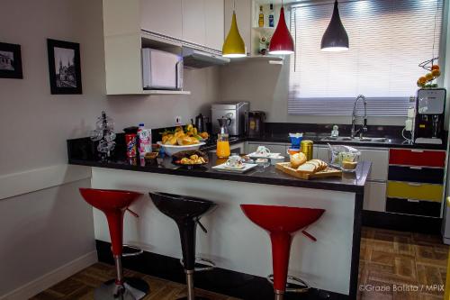주방, Bela Curitiba Hostel in 쿠리치바 시티 센터