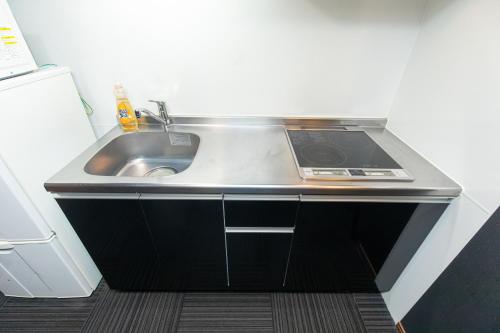 Kitchen, Guest House One More Heart at TSUKIJI 1 near Tsukishima Subway Station