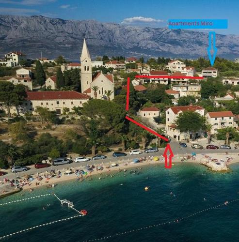  Apartments&Rooms Miro Sea view - near Beach in Sumartin