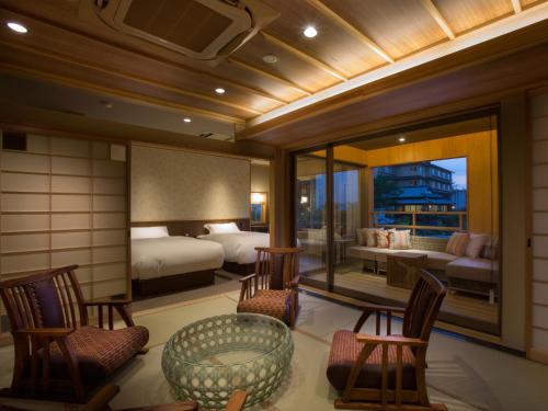 Deluxe Room with Tatami Area and Open-Air Bath A - Non-Smoking