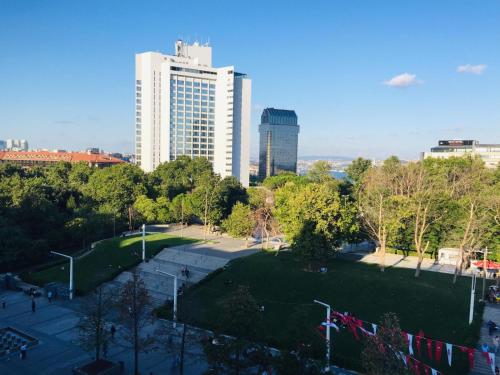 Great View of Taksim Square, Luxury Furnished on Main Street of Taksim, Partial Sea View