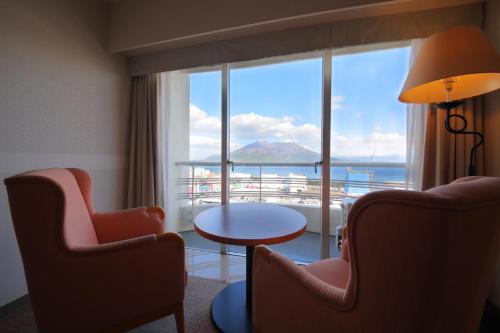 Twin Room with Sakurajima View - High Floor - Non-Smoking