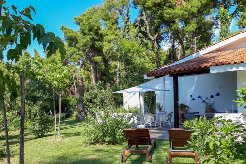 Villa Aurora in Sani with garden and pool