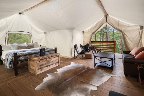 Suite Tent with Private Bathroom and Kids Tent