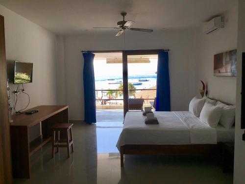 شرفة/ تراس, Dream Divers Resort in جيلى تراونجان
