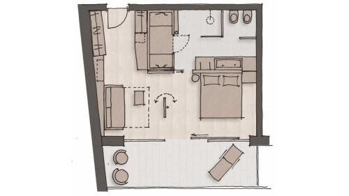 1 queen bed, 1 sofa bed