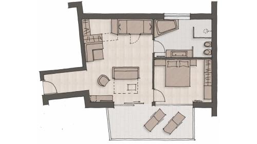 1 queen bed, 1 sofa bed