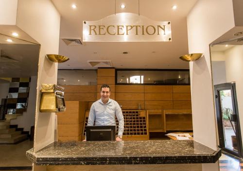 Lobby, Cleopatra Hotel in Aswan