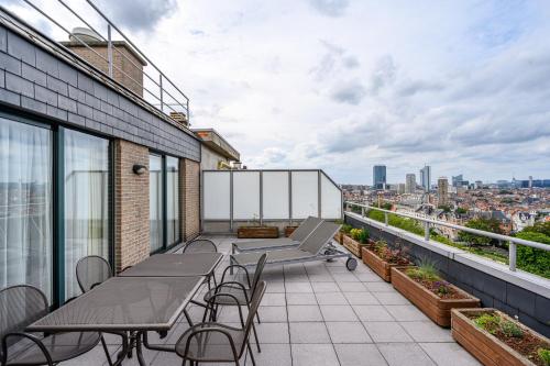 Erkély/terasz, B-Aparthotels Ambiorix near Autoworld Múzeum