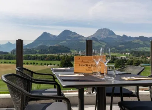 Les Montagnards in Broc, Schweiz
