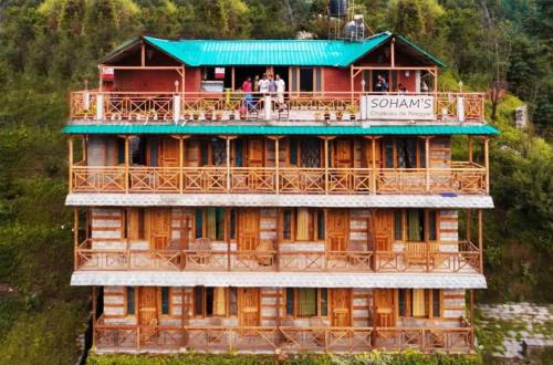 Exterior view, Snow capped Mountain View rooms at Manali in Naggar