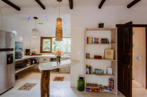 Beachfront villa on Tulum beach hotel zone in Tulum, Mexico
