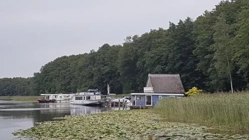 Hausboot Mirabella am Müritz Nationalpark Festanliegend in Mirow, Deutschland
