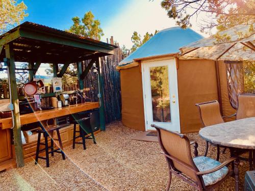 The Yoga Yurta at Sunny Mellow Eco Villa in Tijeras, USA