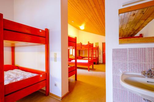 Bed in 14-Bed Mixed Dormitory Room with Shared Bathroom