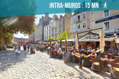 Logement entier Saint Malo vue mer, proche FERRY, commerces et plage Solidor 50 m