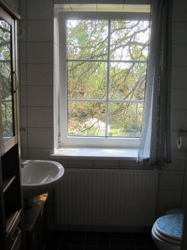 Fürdőszoba, Ländliche 1-Raumwohnung im Park (Landliche 1-Raumwohnung im Park) in Thulendorf