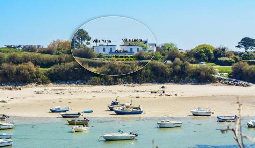 Villa Yana Bretagne Piscine Intérieure partagée et Spa Privatif 100m de la Plage