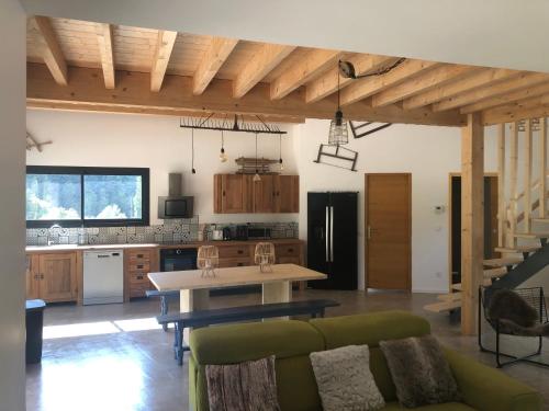virtuve, Villa Marcassin in Boulc