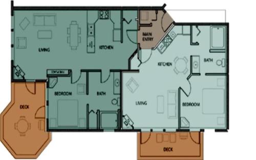 Two-Bedroom Interconnecting Suite