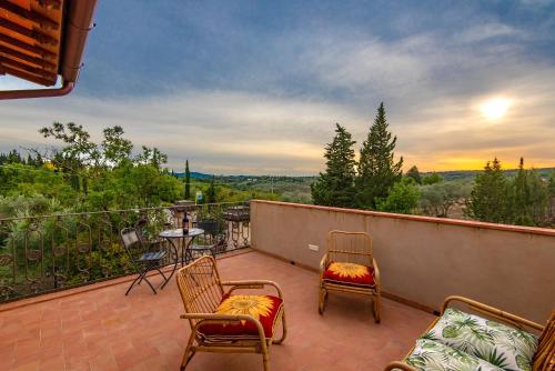 Erkély/terasz, Agriturismo Villa Ulivello in Chianti in Greve in Chianti