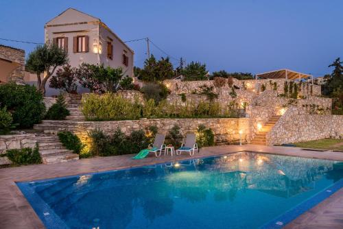  Historical Traditional Totally renovated Villa OLGA With an olive Mill in Almyrida