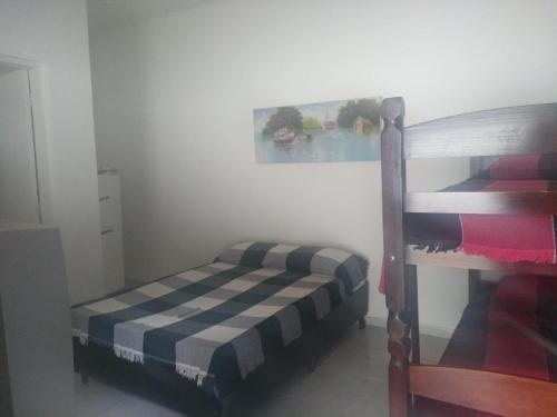 1 double bed, 2 bunk beds