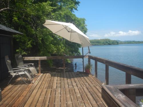 Balcony/terrace, Beached Bungalow Overlooking the Pacific Ocean in Boca Chica