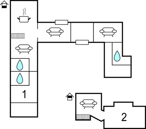 Floor plans, Three-Bedroom Holiday Home In Kirke Eskilstrup in Hvalso