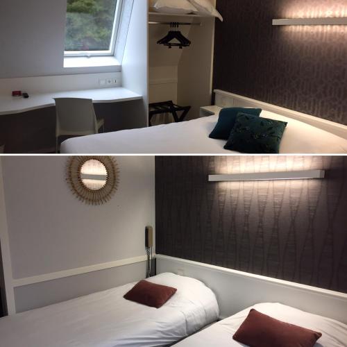1 double bed, 2 twin beds