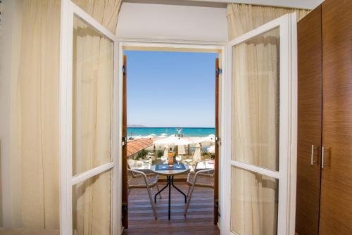 Balcony/terrace, Kalyves Beach Hotel in Armeni