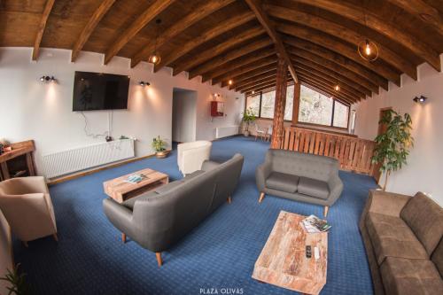 gedeelde lounge/tv-ruimte, Las Bravas Lodge in Termas De Chillan
