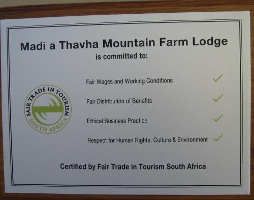 Madi a Thavha Mountain Lodge