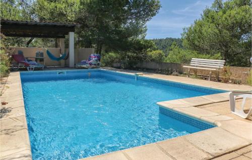 Awesome home in Pierrerue w/ WiFi 3 Bedrooms and Outdoor swimming pool
