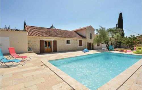 Amazing home in Calvisson w/ WiFi, Outdoor swimming pool and 1 Bedrooms gîte à louer Mus