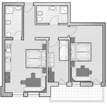 Large Two-Bedroom Apartment (7 adults)