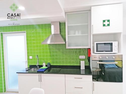 مطبخ, Casa do AZULejo - Green in Peniche City Center