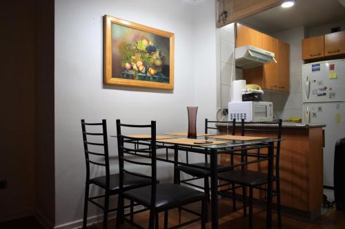Dpto 1D 1B, Metro Bellas Artes, equipado full con WiFi, Сантьяго