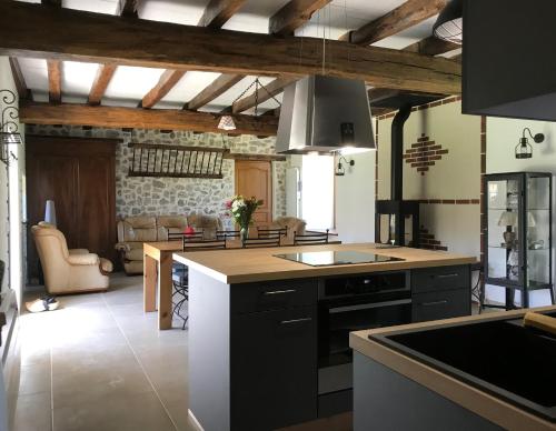 Közös társalgó / TV, Gîte de l'Homme Blanc (Gite de l'Homme Blanc) in Mondement-Montgivroux