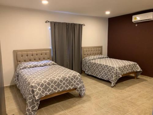 2 double beds, 1 sofa bed